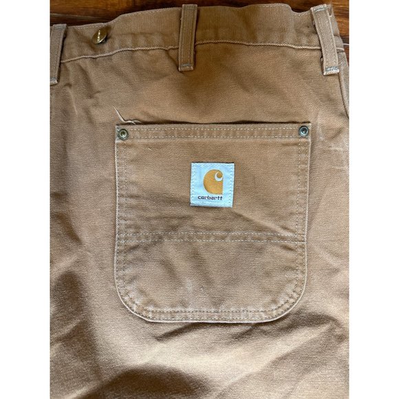 Vintage 1980s Carhartt Men's WQ106 red insulated Quilt Lined Duck Work Dungaree - Picture 4 of 6